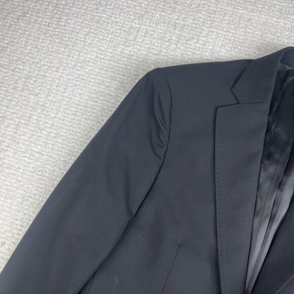 Joseph Abboud Blazer Mens 38L Black REDA Super 110s Wool 2 Button Jacket - Picture 3 of 16